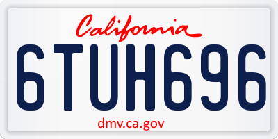 CA license plate 6TUH696