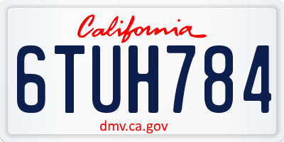 CA license plate 6TUH784