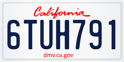 CA license plate 6TUH791