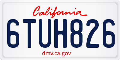 CA license plate 6TUH826