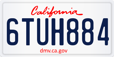 CA license plate 6TUH884