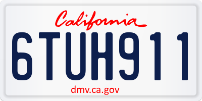 CA license plate 6TUH911