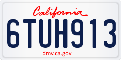 CA license plate 6TUH913