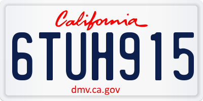 CA license plate 6TUH915