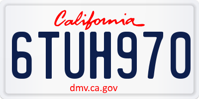 CA license plate 6TUH970