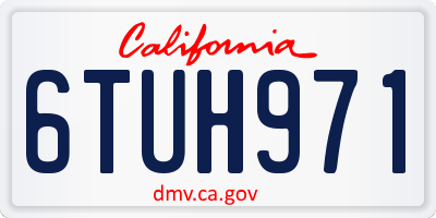 CA license plate 6TUH971