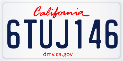 CA license plate 6TUJ146