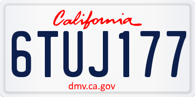 CA license plate 6TUJ177