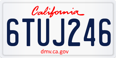 CA license plate 6TUJ246