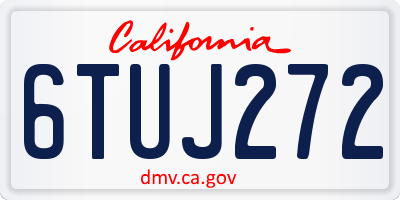 CA license plate 6TUJ272