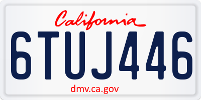 CA license plate 6TUJ446