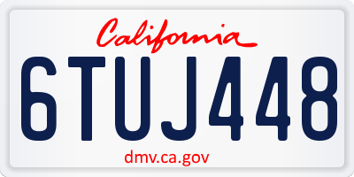 CA license plate 6TUJ448
