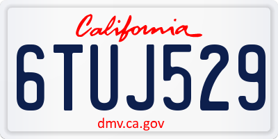 CA license plate 6TUJ529