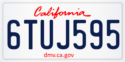 CA license plate 6TUJ595