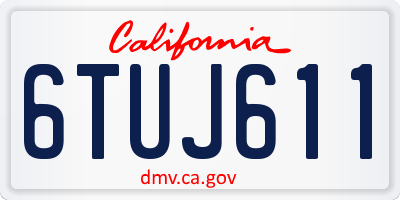 CA license plate 6TUJ611