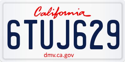 CA license plate 6TUJ629