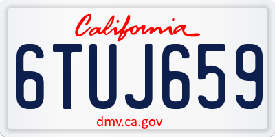 CA license plate 6TUJ659