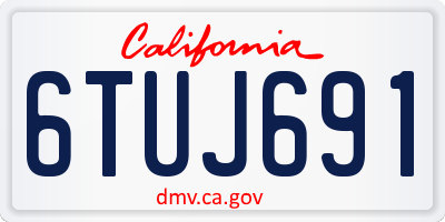 CA license plate 6TUJ691