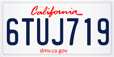 CA license plate 6TUJ719