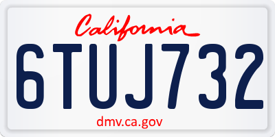 CA license plate 6TUJ732