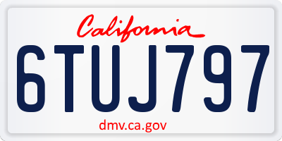 CA license plate 6TUJ797