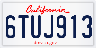 CA license plate 6TUJ913