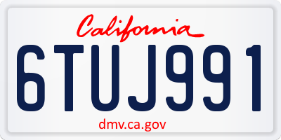 CA license plate 6TUJ991