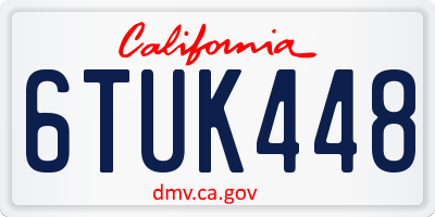 CA license plate 6TUK448