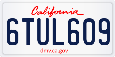 CA license plate 6TUL609