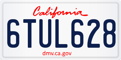 CA license plate 6TUL628