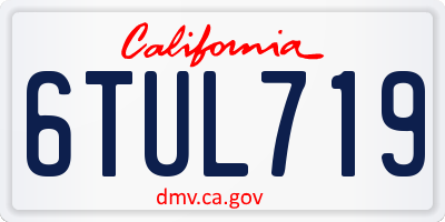 CA license plate 6TUL719