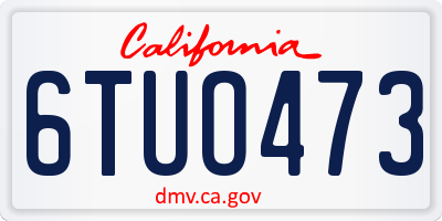 CA license plate 6TUO473