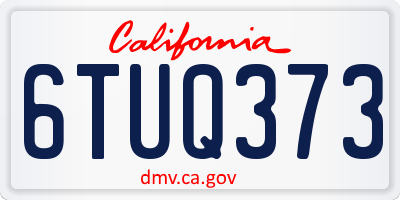 CA license plate 6TUQ373