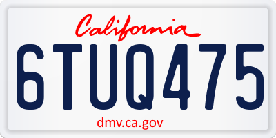 CA license plate 6TUQ475