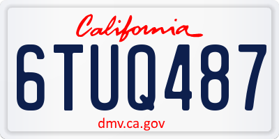 CA license plate 6TUQ487