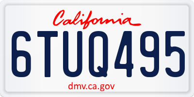 CA license plate 6TUQ495