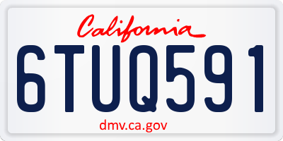 CA license plate 6TUQ591