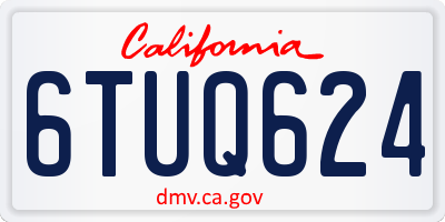 CA license plate 6TUQ624