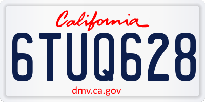CA license plate 6TUQ628