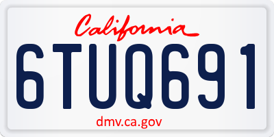 CA license plate 6TUQ691