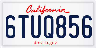 CA license plate 6TUQ856