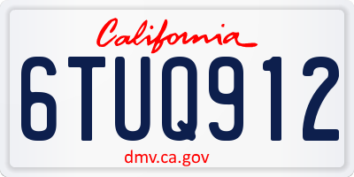 CA license plate 6TUQ912