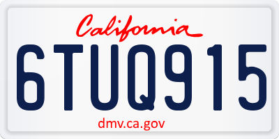 CA license plate 6TUQ915