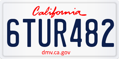 CA license plate 6TUR482