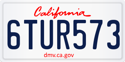 CA license plate 6TUR573