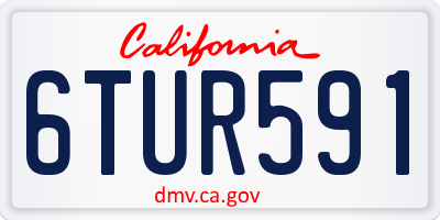 CA license plate 6TUR591