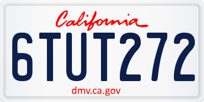 CA license plate 6TUT272