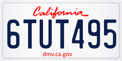 CA license plate 6TUT495