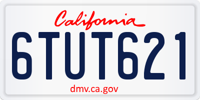 CA license plate 6TUT621
