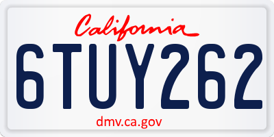 CA license plate 6TUY262